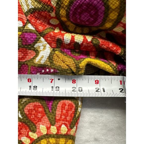 Laura Ashley Bright Flowered Lined Button Up Long Sleeve Tapestry Blazer Medium - Picture 8 of 10